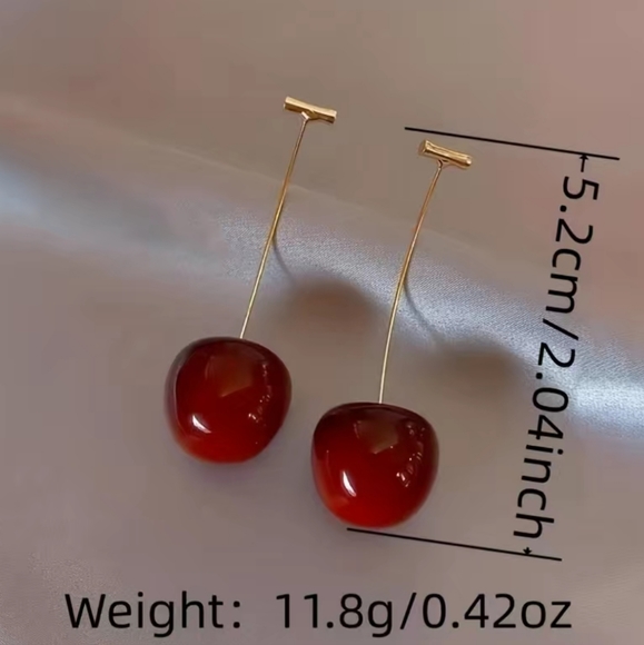 Cherry Drop Earrings - Picture 4 of 7
